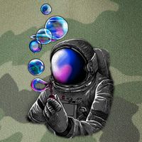 Astronaut Blowing Space Bubbles Legacy Tie Dye Trucker Hat