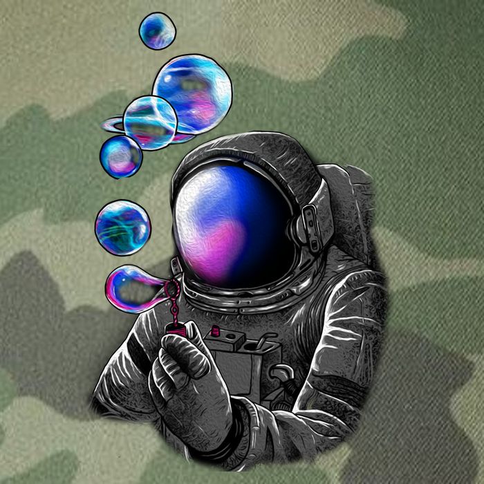 Astronaut Blowing Space Bubbles Legacy Tie Dye Trucker Hat