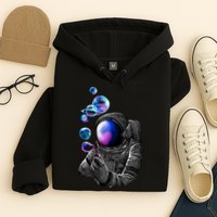 Astronaut Blowing Space Bubbles Hoodie