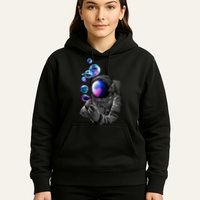 Astronaut Blowing Space Bubbles Hoodie
