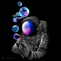 Astronaut Blowing Space Bubbles Hoodie