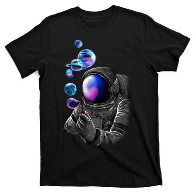 Astronaut Blowing Space Bubbles T-Shirt