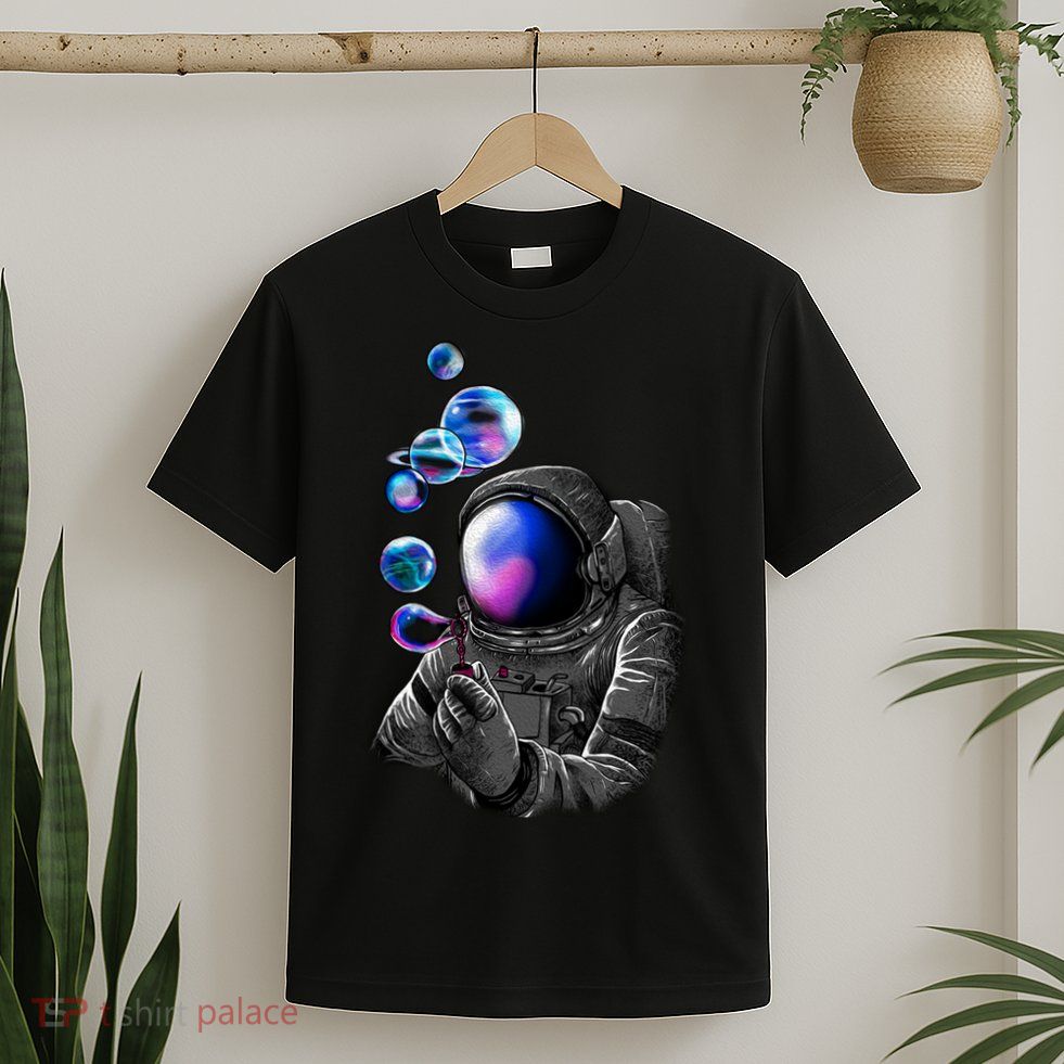 Astronaut Blowing Space Bubbles T-Shirt