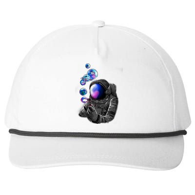 Astronaut Blowing Space Bubbles Snapback Five-Panel Rope Hat