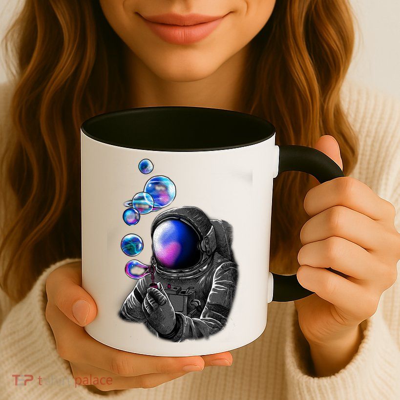 Astronaut Blowing Space Bubbles Mug