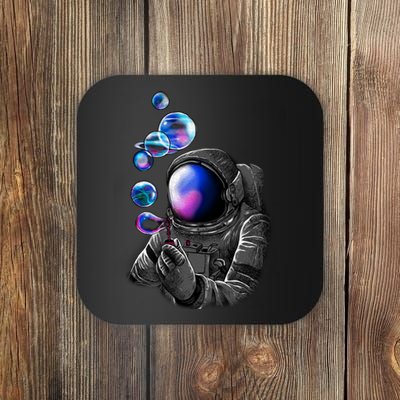 Astronaut Blowing Space Bubbles Coaster