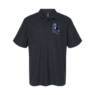 Astronaut Blowing Space Bubbles Polo