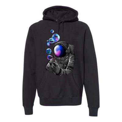 Astronaut Blowing Space Bubbles Premium Hoodie