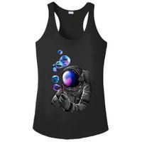 Astronaut Blowing Space Bubbles Ladies PosiCharge Competitor Racerback Tank