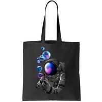 Astronaut Blowing Space Bubbles Tote Bag