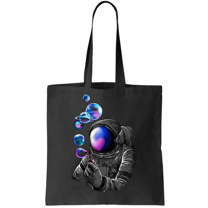 Astronaut Blowing Space Bubbles Tote Bag