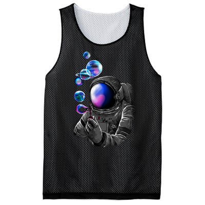 Astronaut Blowing Space Bubbles Mesh Reversible Basketball Jersey Tank