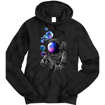 Astronaut Blowing Space Bubbles Tie Dye Hoodie