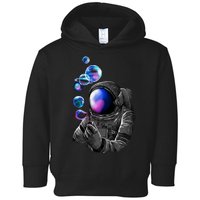 Astronaut Blowing Space Bubbles Toddler Hoodie