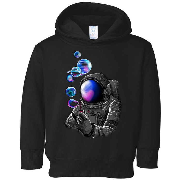 Astronaut Blowing Space Bubbles Toddler Hoodie