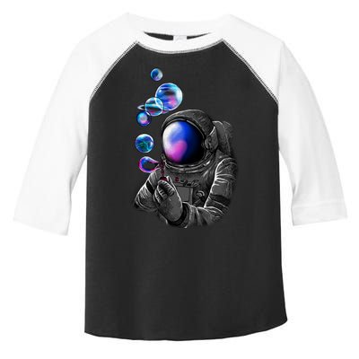 Astronaut Blowing Space Bubbles Toddler Fine Jersey T-Shirt