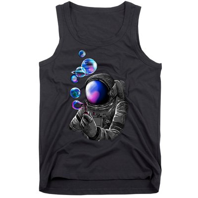 Astronaut Blowing Space Bubbles Tank Top