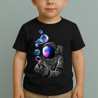 Astronaut Blowing Space Bubbles Toddler T-Shirt