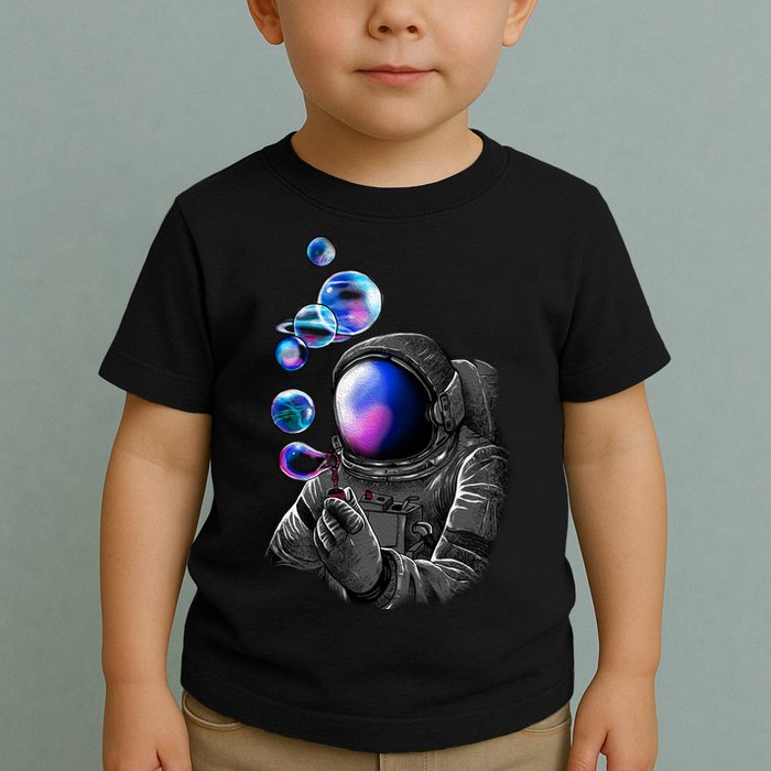 Astronaut Blowing Space Bubbles Toddler T-Shirt