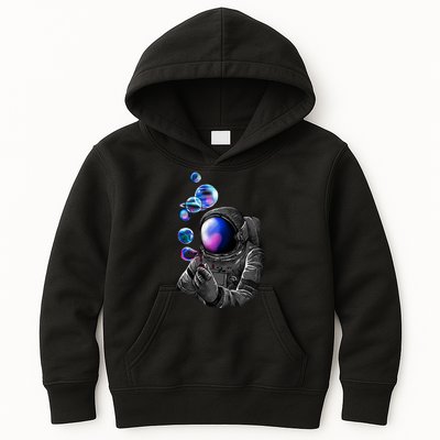 Astronaut Blowing Space Bubbles Kids Hoodie