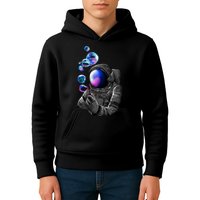 Astronaut Blowing Space Bubbles Kids Hoodie