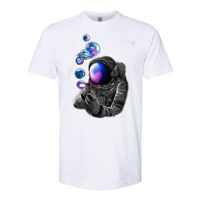 Astronaut Blowing Space Bubbles Softstyle CVC T-Shirt