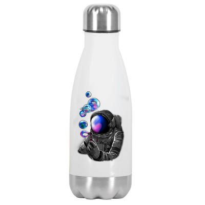 Astronaut Blowing Space Bubbles Stainless Steel Insulated Water Bottle