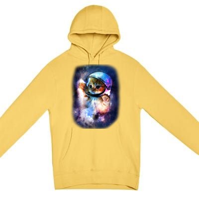 Astronaut Cat In Space Premium Pullover Hoodie