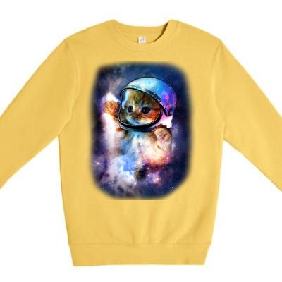 Astronaut Cat In Space Premium Crewneck Sweatshirt