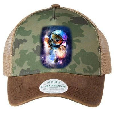 Astronaut Cat In Space Legacy Tie Dye Trucker Hat