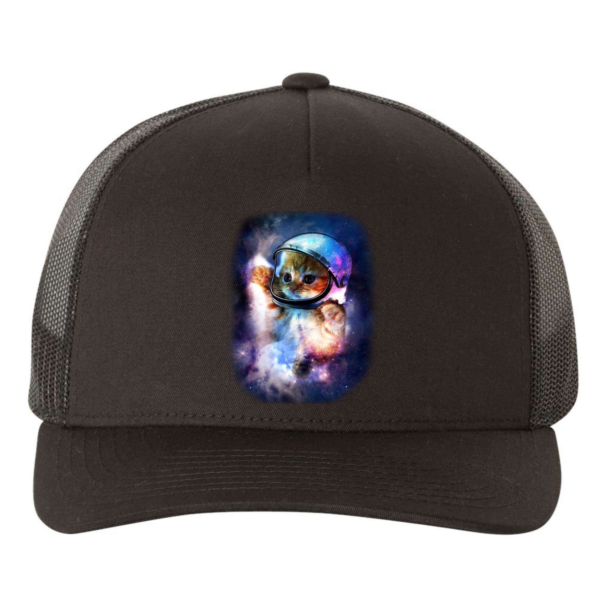 Astronaut Cat In Space Yupoong Adult 5-Panel Trucker Hat