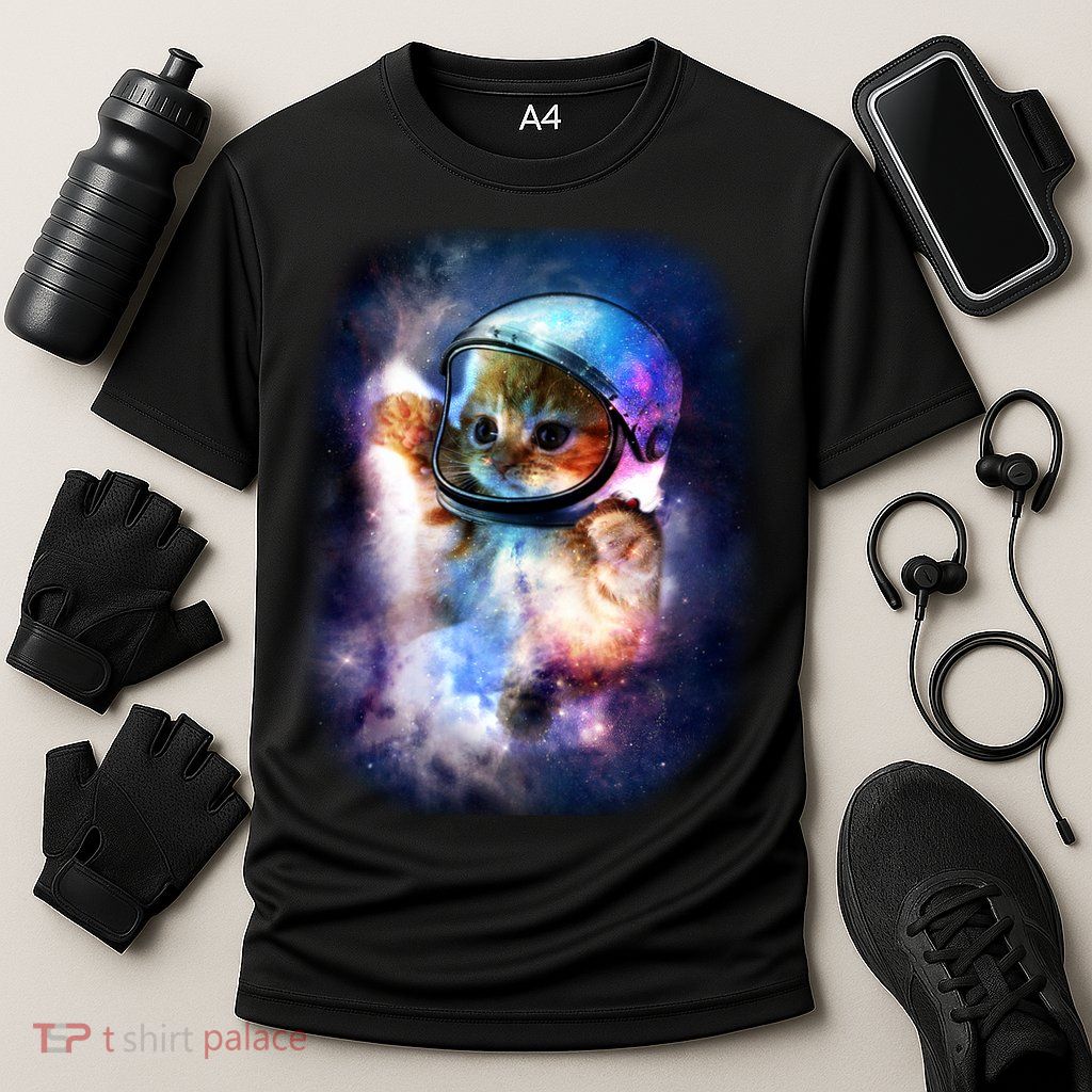 Astronaut Cat In Space Performance Shirt