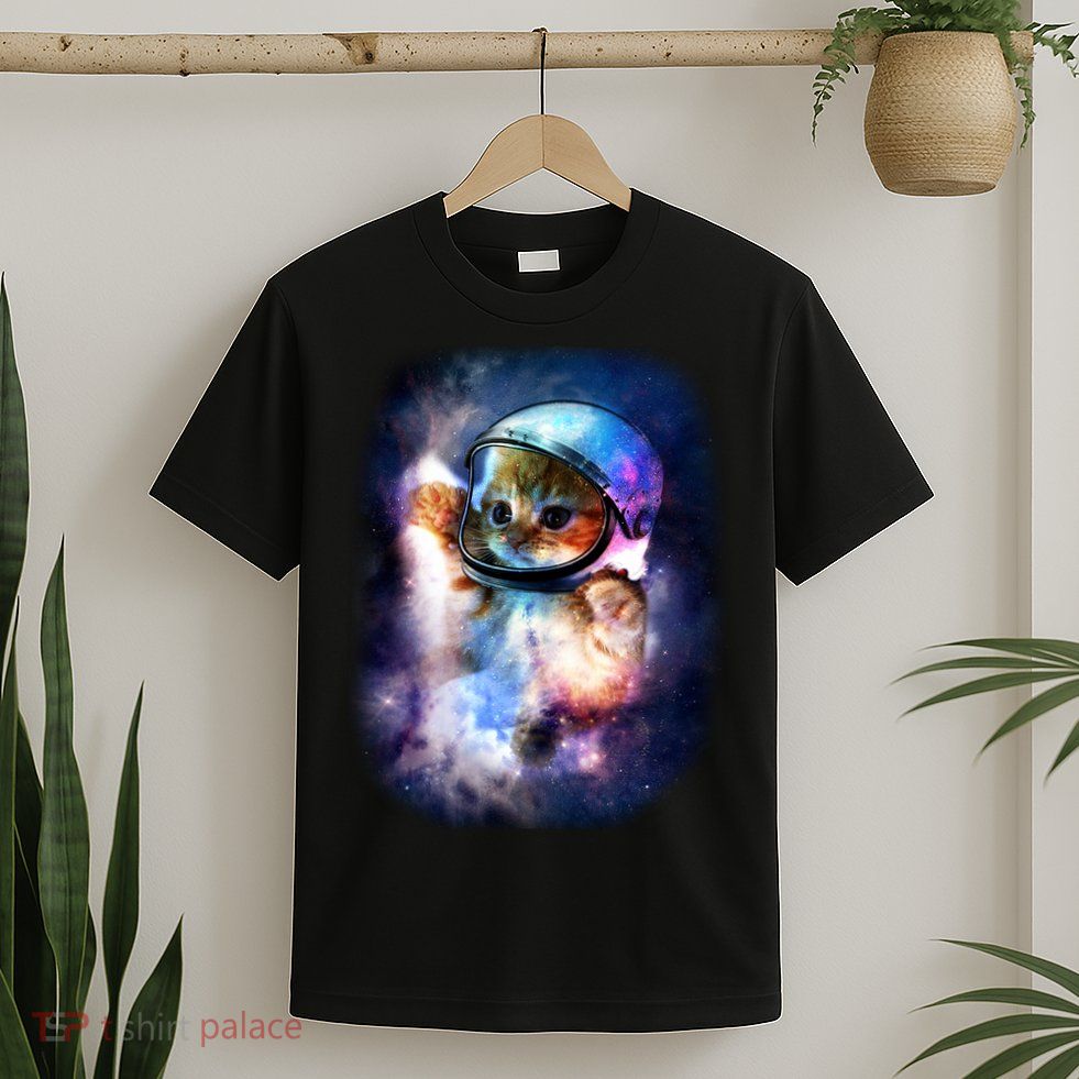 Astronaut Cat In Space T-Shirt
