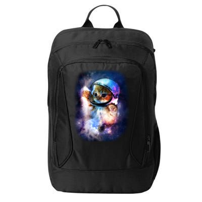 Astronaut Cat In Space City Backpack