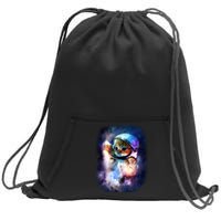 Astronaut Cat In Space Sweatshirt Cinch Pack Bag