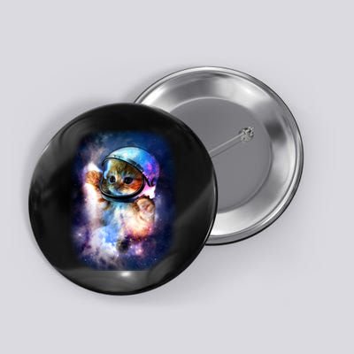 Astronaut Cat In Space Button