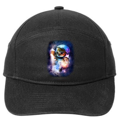 Astronaut Cat In Space 7-Panel Snapback Hat