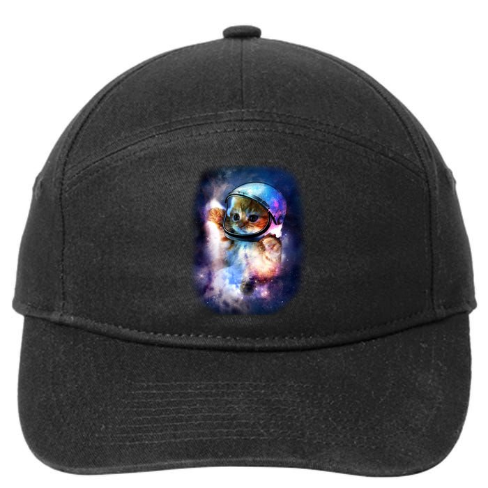 Astronaut Cat In Space 7-Panel Snapback Hat