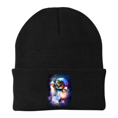 Astronaut Cat In Space Knit Cap Winter Beanie