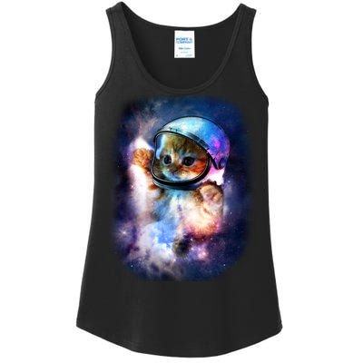 Astronaut Cat In Space Ladies Essential Tank