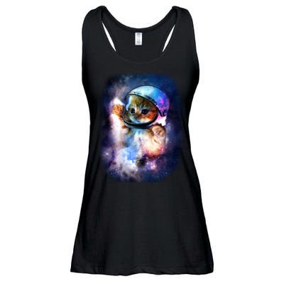 Astronaut Cat In Space Ladies Essential Flowy Tank