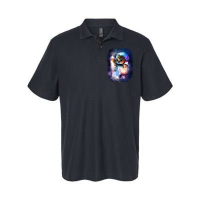 Astronaut Cat In Space Softstyle Adult Sport Polo