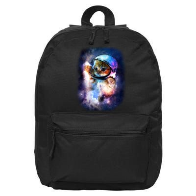 Astronaut Cat In Space 16 in Basic Backpack