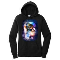 Astronaut Cat In Space Women's Pullover Hoodie