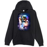 Astronaut Cat In Space Premium Pullover Hoodie