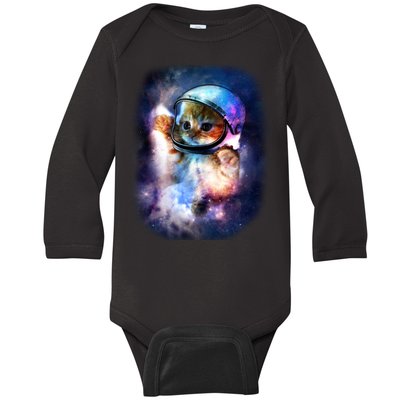 Astronaut Cat In Space Baby Long Sleeve Bodysuit