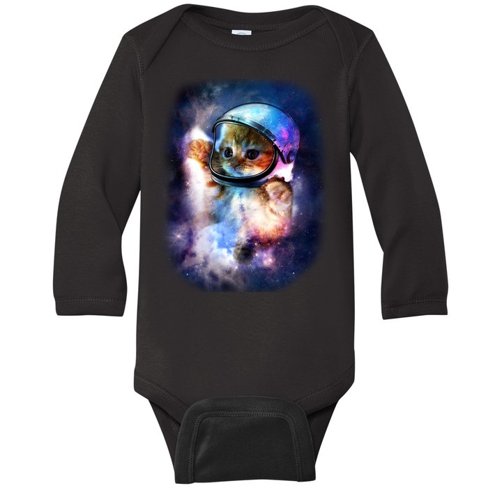 Astronaut Cat In Space Baby Long Sleeve Bodysuit