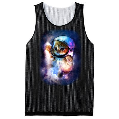 Astronaut Cat In Space Mesh Reversible Basketball Jersey Tank