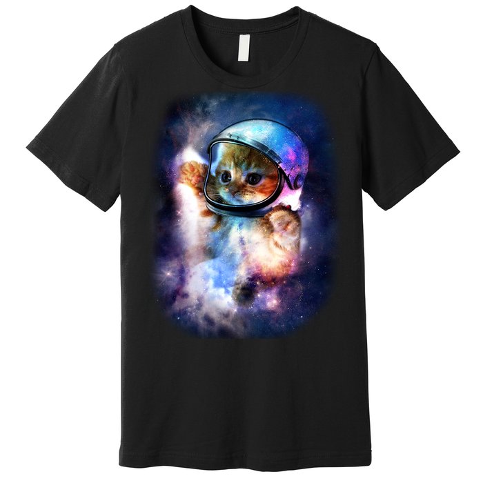 Astronaut Cat In Space Premium T-Shirt