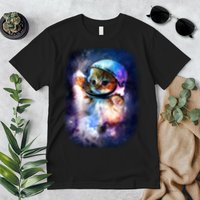 Astronaut Cat In Space Premium T-Shirt